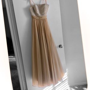 Chiffon Gown w/Straight across neckline
